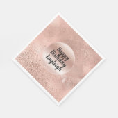 グリジーバラ赤面ピンクスパークル スタンダードランチョンナプキン (角)