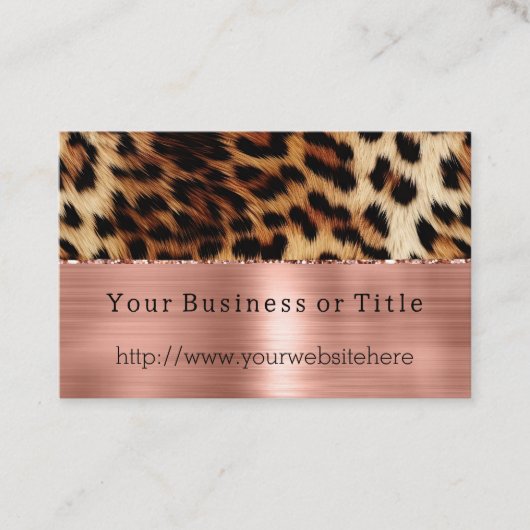 グリジーバラ金ゴールドクリームブラウンヒョウ 名刺 (正面)