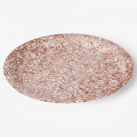 グリジーバラ金ゴールドグリッター誕生日 ペーパープレート (アングル)