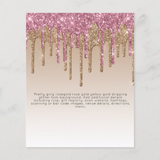 グリジーバルミツワー招待状グリッタースパークルモダン チラシ (裏面)