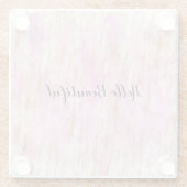 グリジーピガーリーンク金ゴールドグリッター ガラスコースター (裏面)