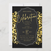 グリジーブラック金ゴールドブライダルシャワーテーマ招待状 招待状 (正面)