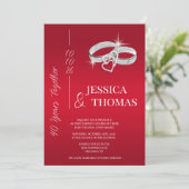 グリジーポーシュ40thルビ結婚ーの記念日 招待状 (スタンド正面)