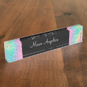 グリジーレディースクラシーモノグラムデスク名プレート デスクネームプレート (側面)