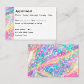 グリジー美しいヘア爪、 ネイルアポイントメント名刺 予約カード (正面/裏面)