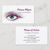 グリジー美容パープルラッシュアイラッシュ拡張機能 名刺 (正面/裏面)