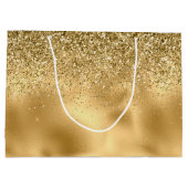 グリジー金ゴールドグラムグリッタースパークル ラージペーパーバッグ (裏面)