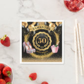 グリジー金ゴールドグリッターナプキンスハイヒールスタイル スタンダードカクテルナプキン (インサイチュ)