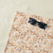 グリジー金ゴールドピンク赤面ヒョウ印刷 ビーチタオル (インサイチュ)