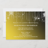 グリジー金ゴールド卒業写真のお知らせ 招待状 (裏面)