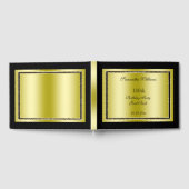 グリジー金ゴールド&ブラックフレーム100誕生日 ゲストブック (全面)