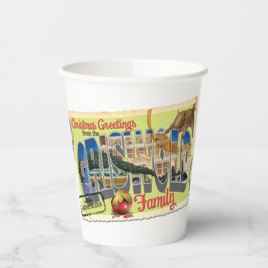 グリスウォルド家からのクリスマスの挨拶 紙コップ (左)