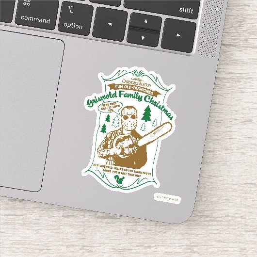 グリスウォルド家族クリスマスチェーンソーのグラフィック シール (詳細)