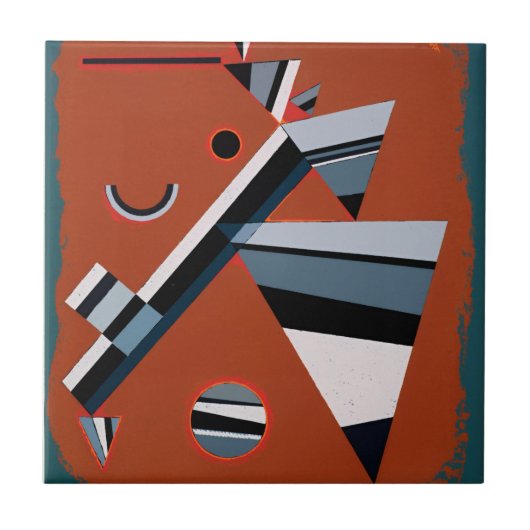 グリスバイカンディンスキー絵画抽象芸術ズモダンアート タイル (正面)