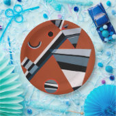 グリスバイカンディンスキー絵画抽象芸術ズモダンアート ペーパープレート (パーティー)