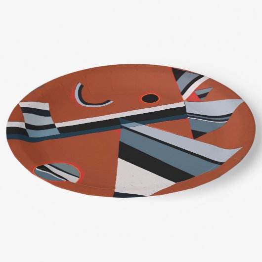 グリスバイカンディンスキー絵画抽象芸術ズモダンアート ペーパープレート (アングル)