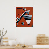 グリスバイカンディンスキー絵画抽象芸術ズモダンアート ポスター (キッチン)