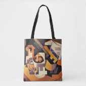 グリス – ギターとフルーツディッシュをテーブルに トートバッグ (正面)