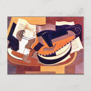 グリス – ギターとフルーツ皿 ポストカード