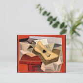 グリス – ギターと新聞 ポストカード (スタンド正面)