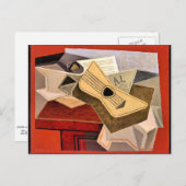 グリス – ギターと新聞 ポストカード (正面/裏面)