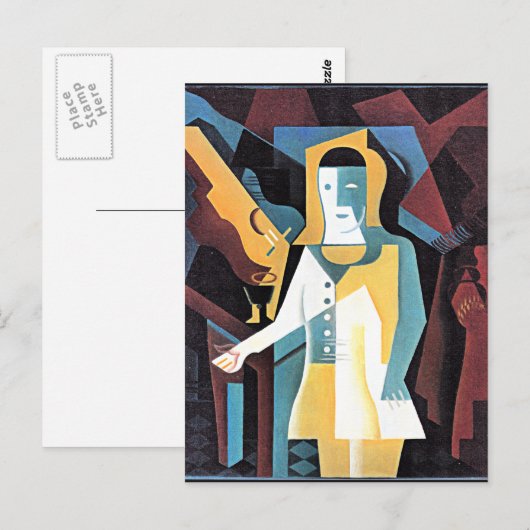 グリス – ピエロ， ポストカード (正面/裏面)