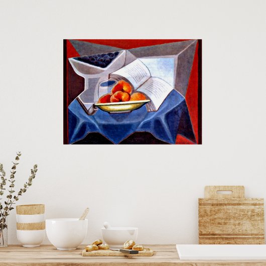 グリス – フルーツと本 ポスター (キッチン)