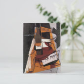 グリス – ボトル、新聞、フルーツボウル ポストカード (スタンド正面)