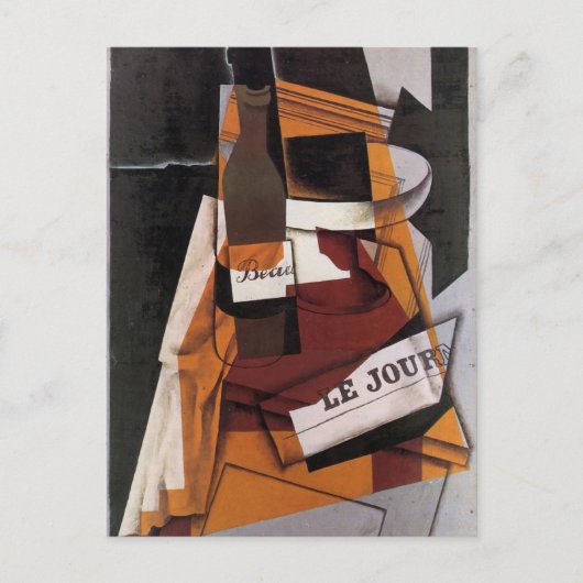 グリス – ボトル、新聞、フルーツボウル ポストカード (正面)