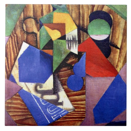 グリス – ラムボトルと新聞 タイル (正面)