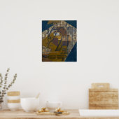 グリス – ラムボトルと新聞 ポスター (キッチン)