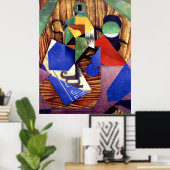 グリス – ラムボトルと新聞 ポスター (ホームオフィス)