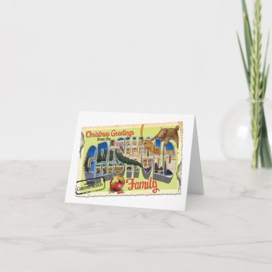 グリズウォルド一家のクリスマスの挨拶 ノートカード (正面)