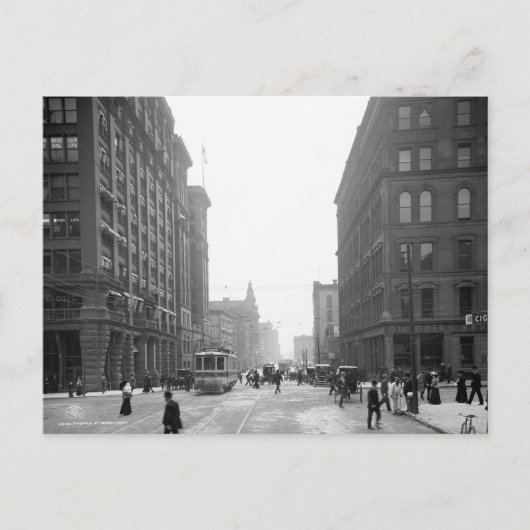 グリズウォルド通り、デトロイト:1906 ポストカード (正面)