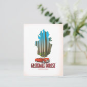 グリズデール森林湖地区イングランドの地図 ポストカード (スタンド正面)