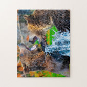 グリズリーがワイオミングをする。 ジグソーパズル (縦)