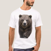 グリズリーが迫る Tシャツ (正面)