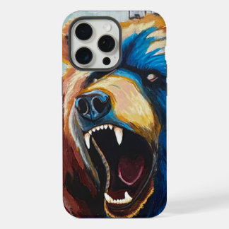 グリズリーの絵画 - 野生動物アート iPhone 15 PRO MAXケース
