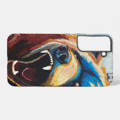 グリズリーの絵画 - 野生動物アート SAMSUNG GALAXYケース (裏面横)