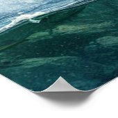 グリズリークマとスチールヘッドのマス36x24 ポスター (角)