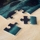 グリズリークロッシング、グリズリーベア、山の風景 ジグソーパズル (側面)