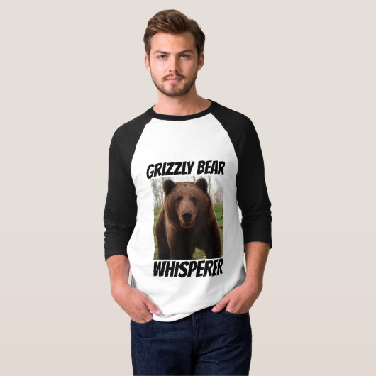 グリズリーベアおもしろいウィスペラーTシャツ Tシャツ (正面フル)
