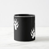 グリズリーベアと足跡 グラフィックデザイン マグカップ (中央)