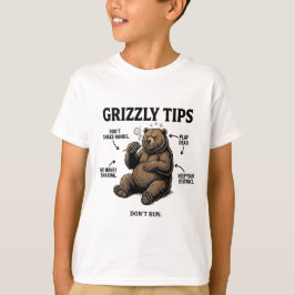 グリズリーベアのサバイバル・ユーモアグッズ Tシャツ
