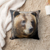 グリズリーベアの写真 クッション (ブランケット)