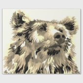 グリズリーベアの包装紙 ラッピングペーパー (フラット)