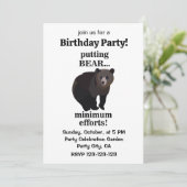 グリズリーベアの最小限の努力が笑える面白い招待状 招待状 (スタンド正面)