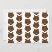 グリズリーベアの1歳の誕生日 招待状 (裏面)