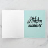 グリズリーベアアラスカ誕生日ビッググリーティングカード カード (内部)