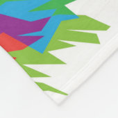 グリズリーベアカラフルポップ・アートのアート抽象芸術 フリースブランケット (角)